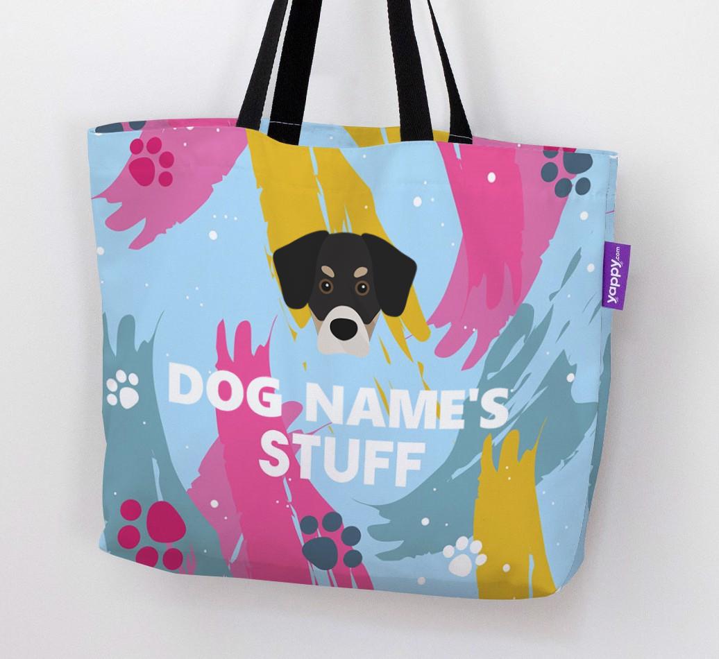 Paint Splatter: Personalised {breedFullName} Canvas Bag