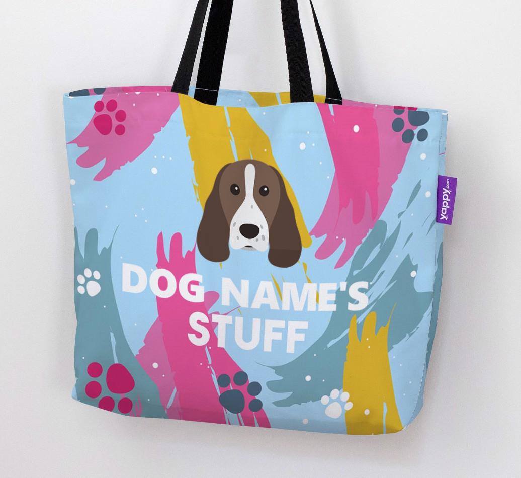 Paint Splatter: Personalized {breedFullName} Canvas Bag