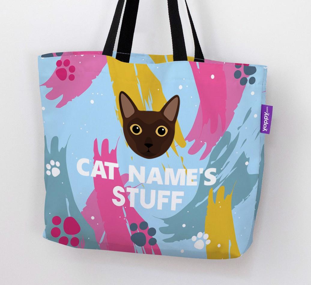 Paint Splatter: Personalized {breedFullName} Canvas Bag