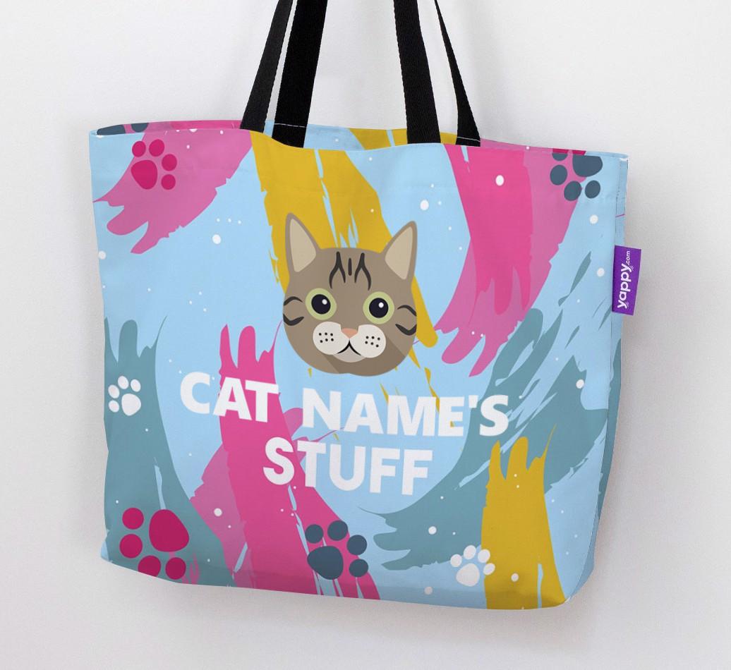 Paint Splatter: Personalized {breedFullName} Canvas Bag