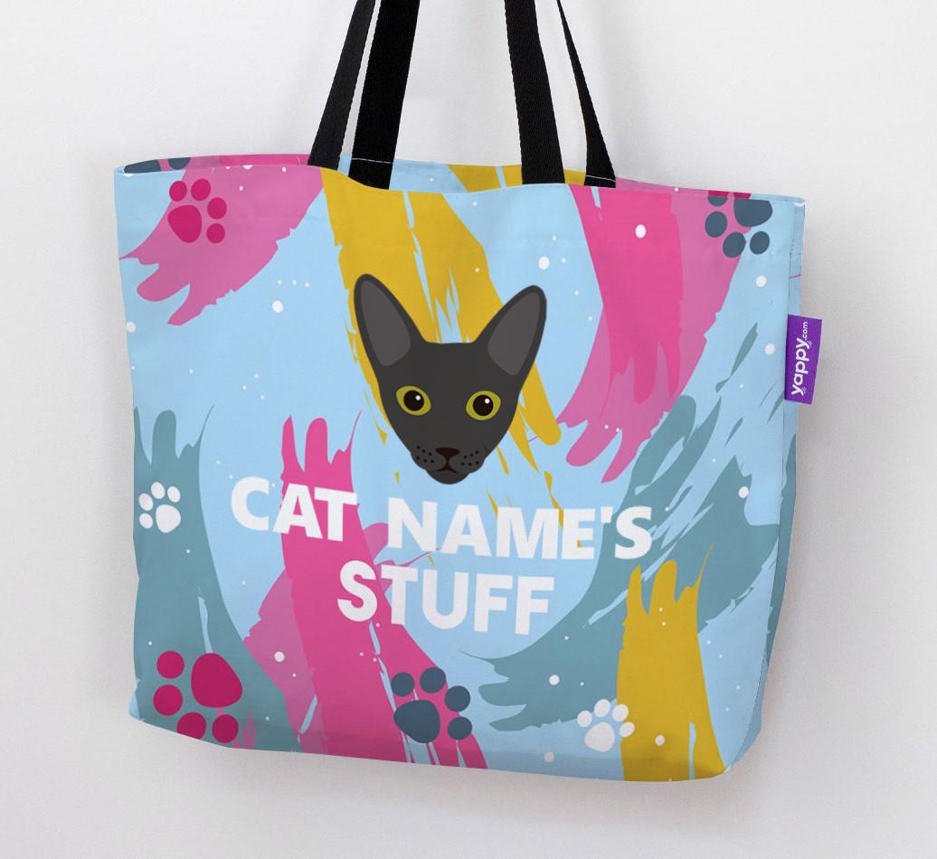 Paint Splatter: Personalized {breedFullName} Canvas Bag