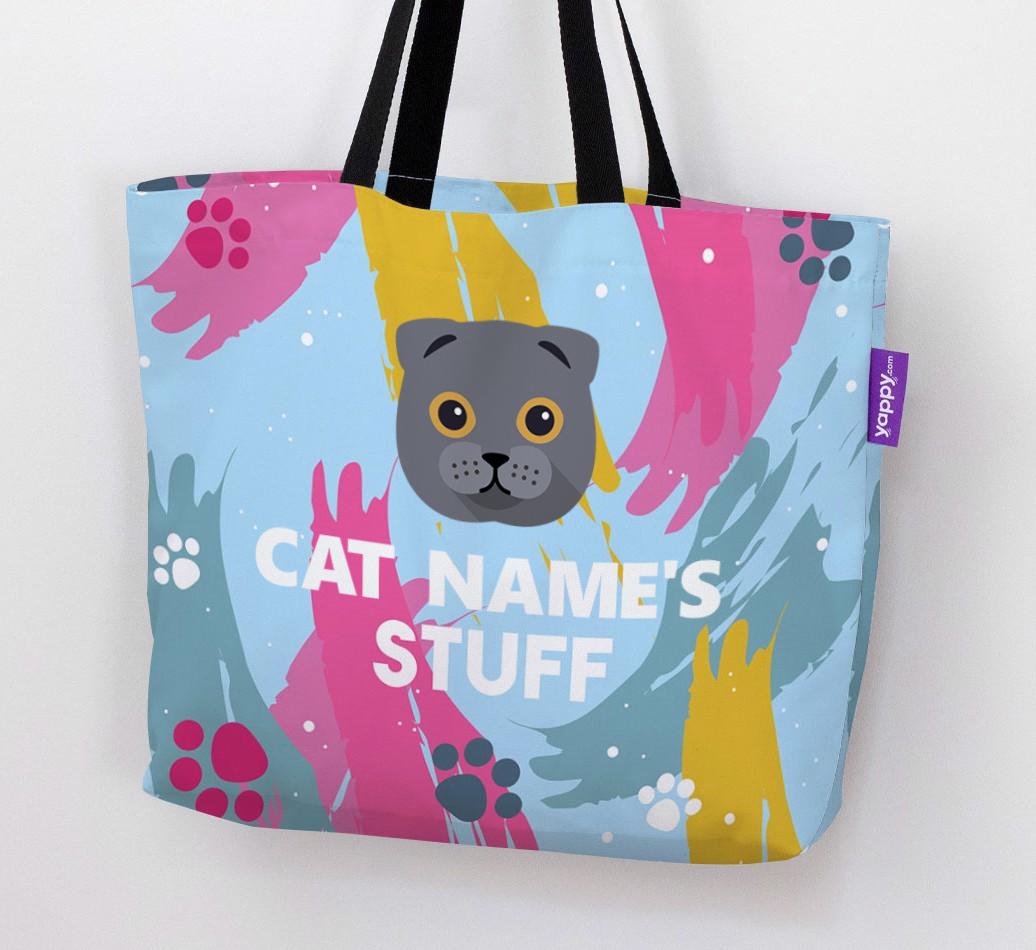 Paint Splatter: Personalized {breedFullName} Canvas Bag