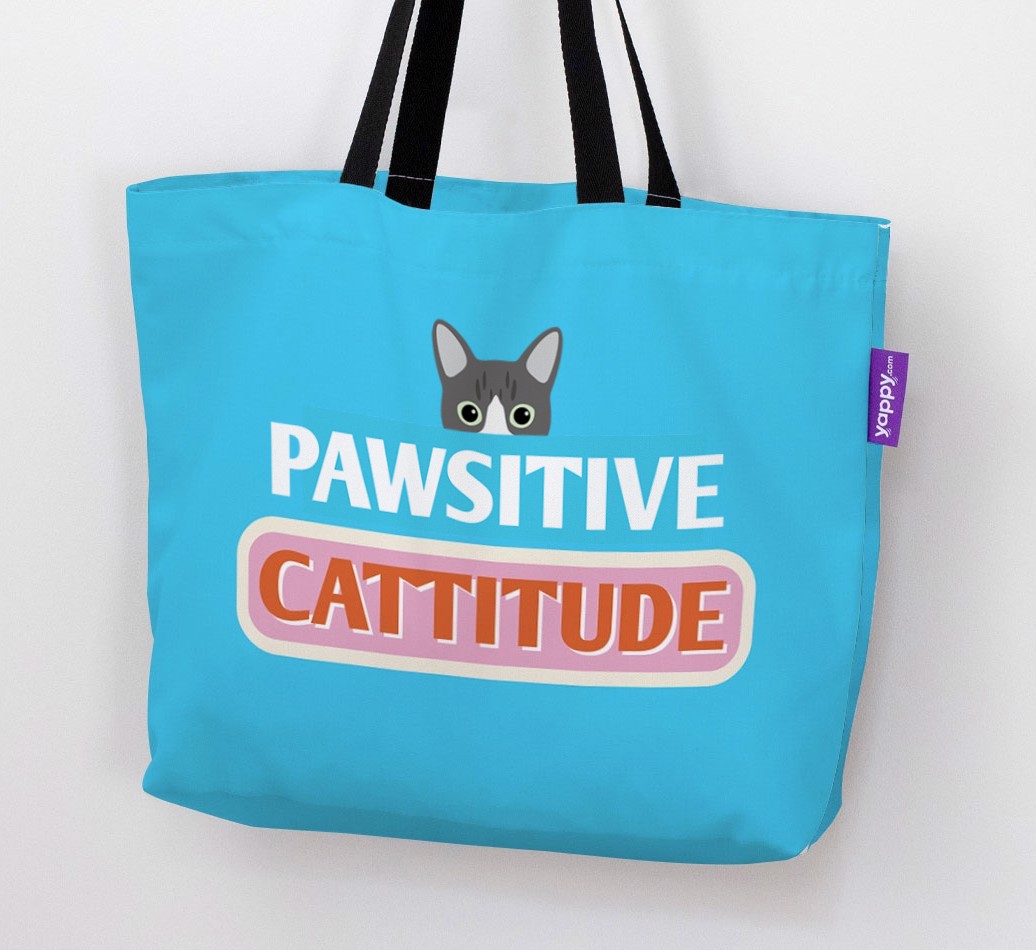 Pawsitive Cattitude: Personalised {breedCommonName} Canvas Bag