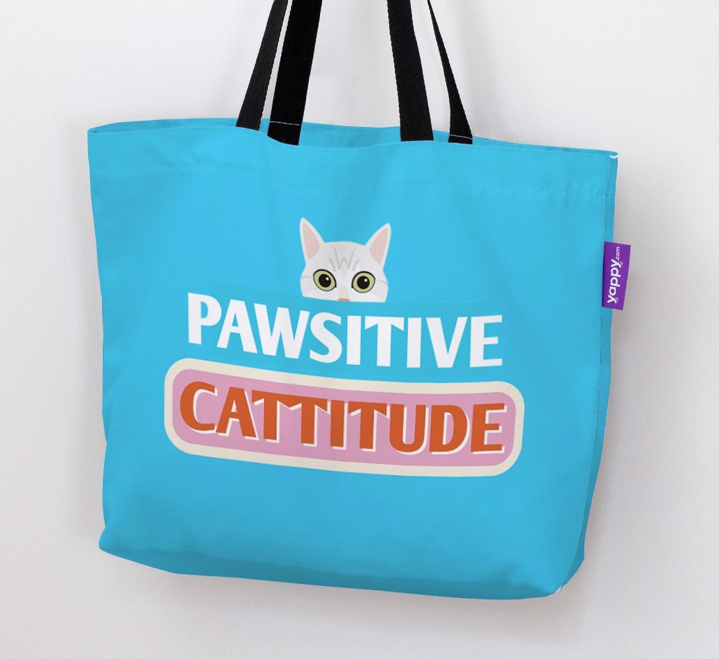 Pawsitive Cattitude: Personalised {breedCommonName} Canvas Bag