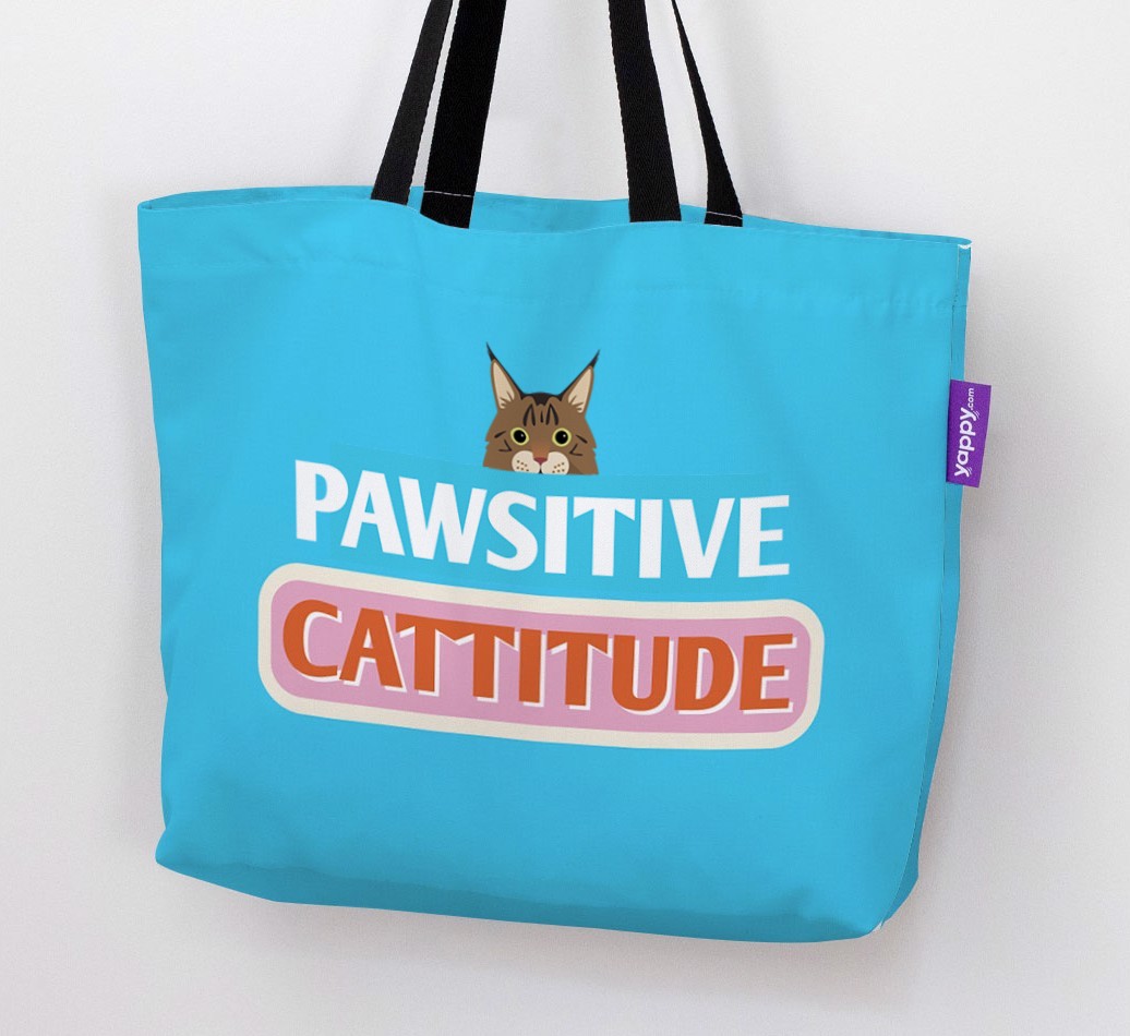Pawsitive Cattitude: Personalised {breedCommonName} Canvas Bag