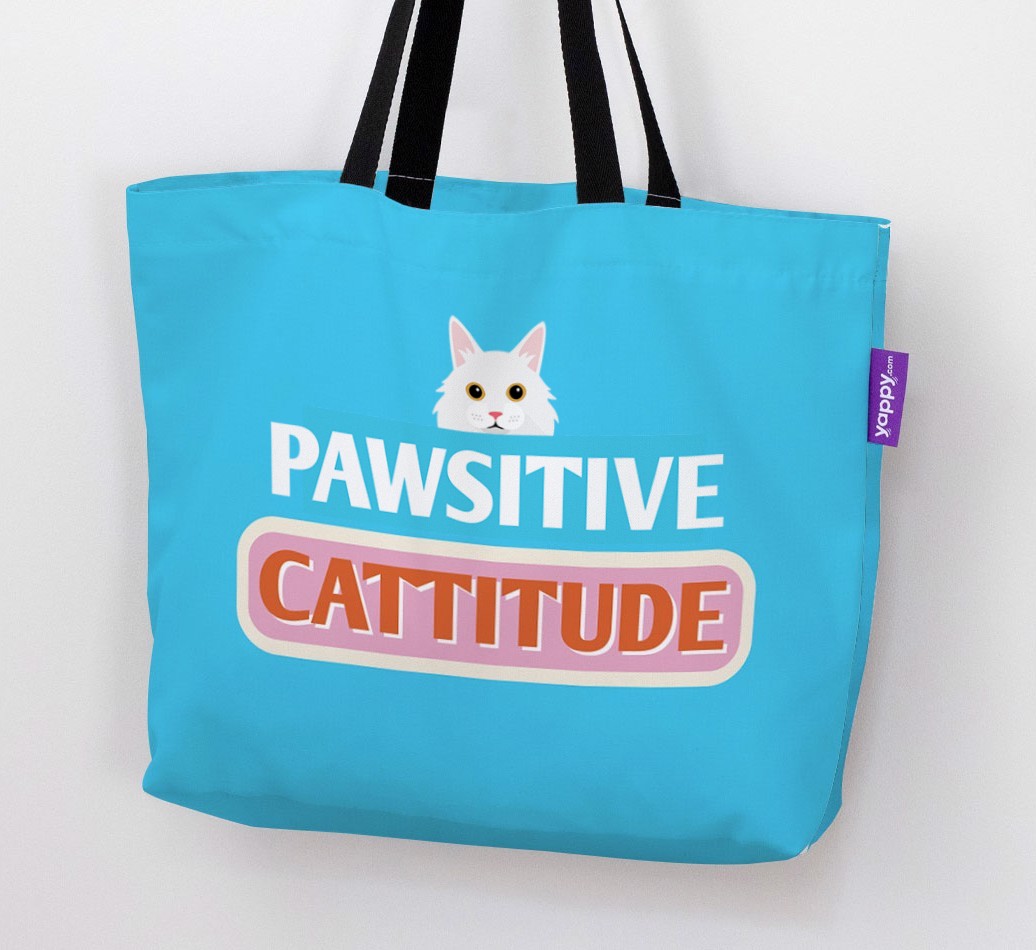 Pawsitive Cattitude: Personalised {breedCommonName} Canvas Bag