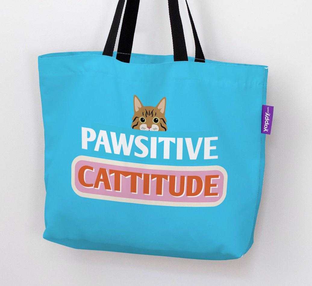 Pawsitive Cattitude: Personalized {breedCommonName} Canvas Bag