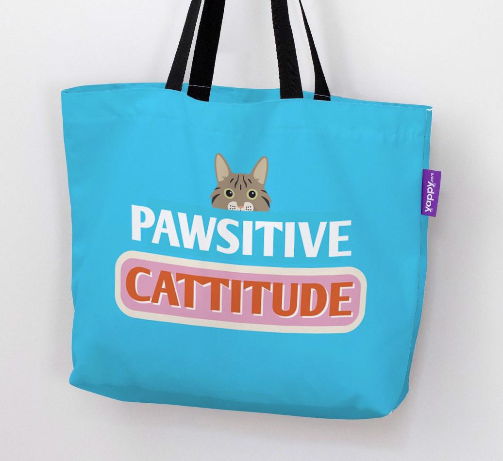Pawsitive Cattitude: Personalized {breedCommonName} Canvas Bag