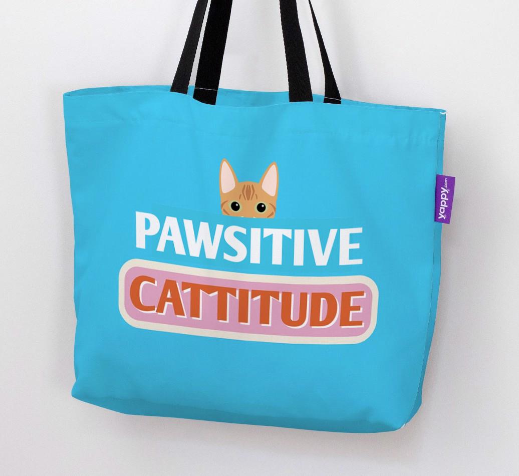 Pawsitive Cattitude: Personalized {breedCommonName} Canvas Bag