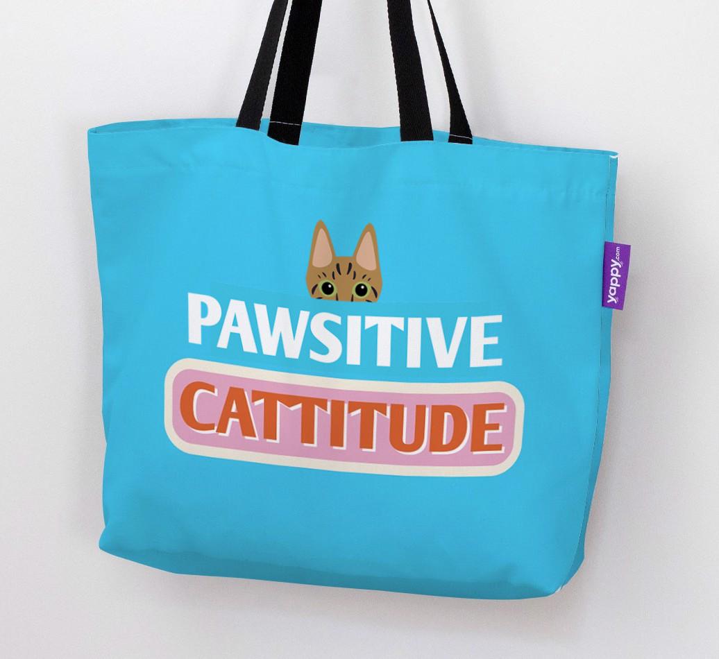 Pawsitive Cattitude: Personalized {breedCommonName} Canvas Bag
