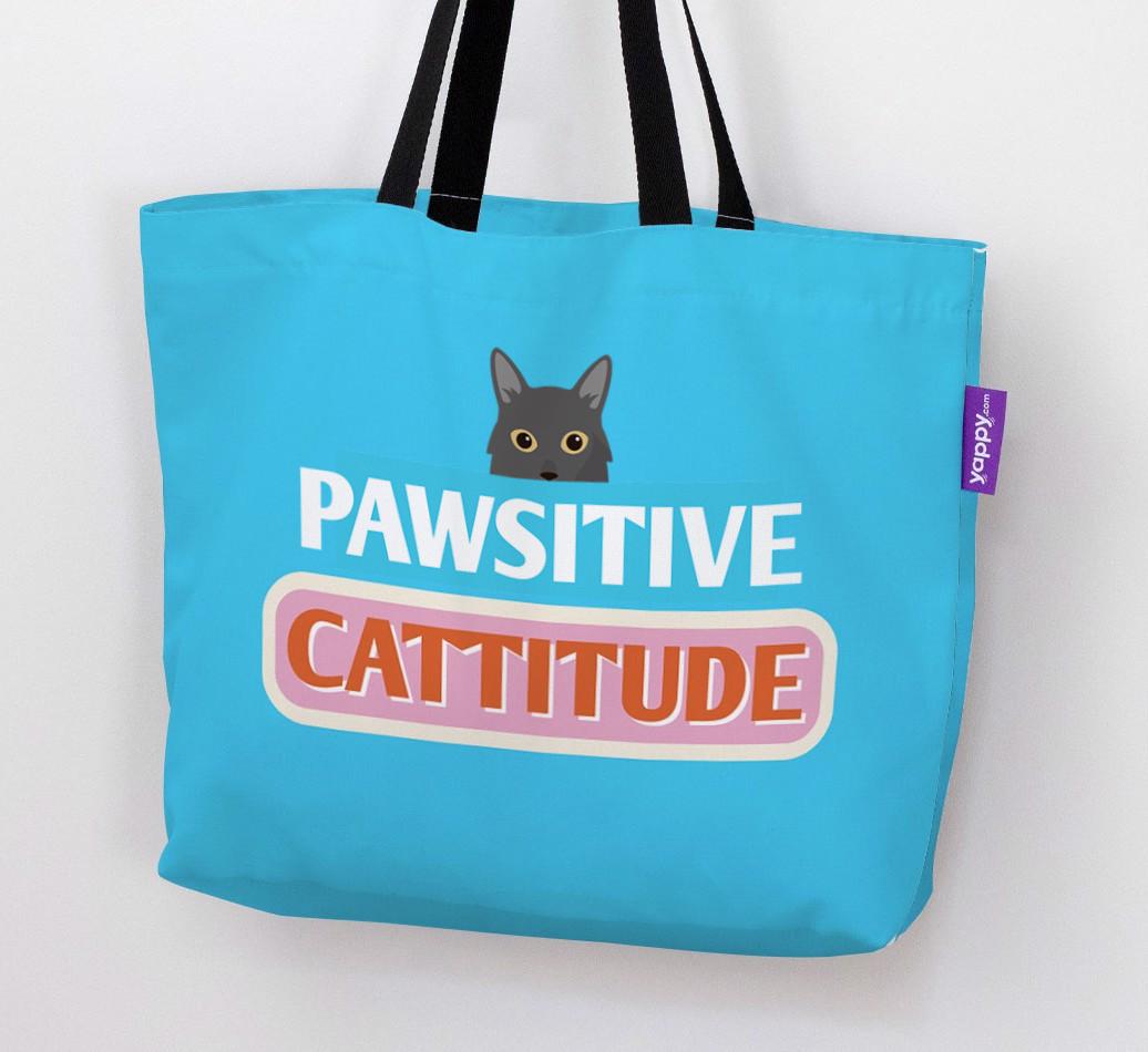 Pawsitive Cattitude: Personalized {breedCommonName} Canvas Bag