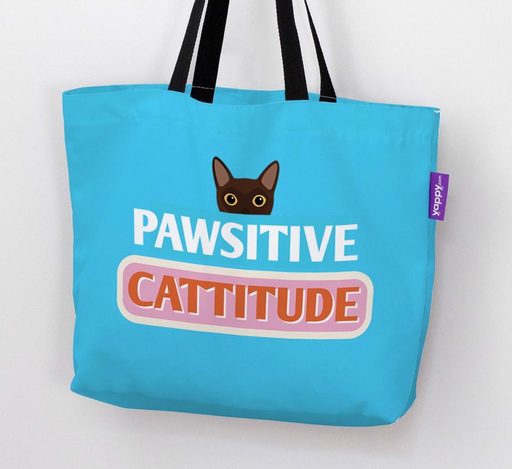 Pawsitive Cattitude: Personalized {breedCommonName} Canvas Bag