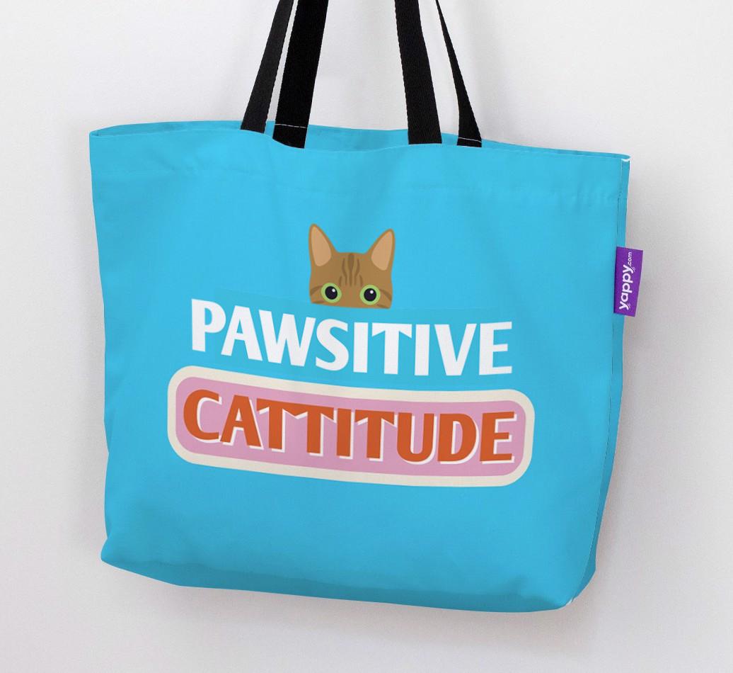 Pawsitive Cattitude: Personalized {breedCommonName} Canvas Bag