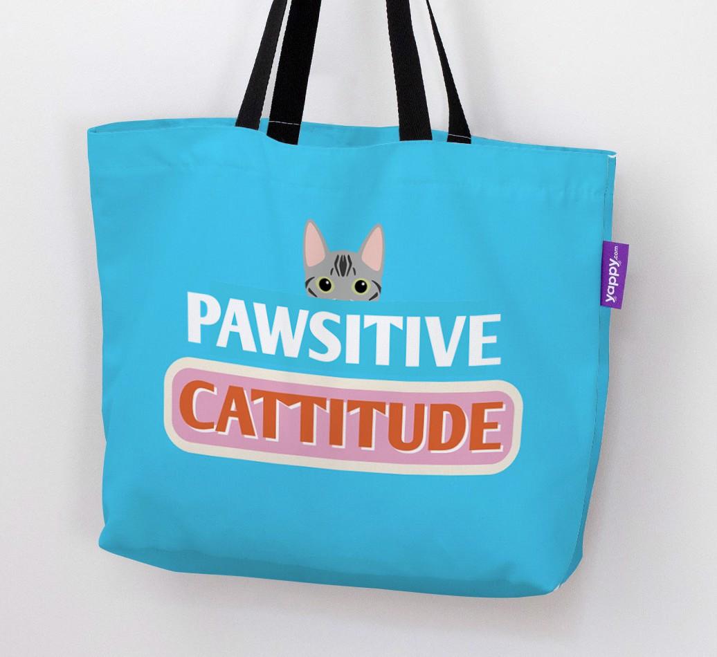 Pawsitive Cattitude: Personalized {breedCommonName} Canvas Bag