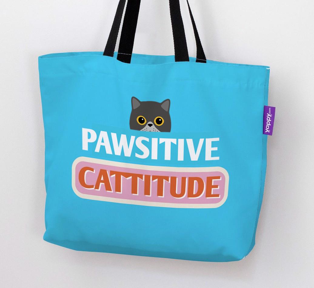 Pawsitive Cattitude: Personalized {breedCommonName} Canvas Bag