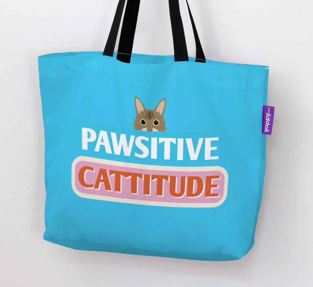 Pawsitive Cattitude: Personalized {breedCommonName} Canvas Bag