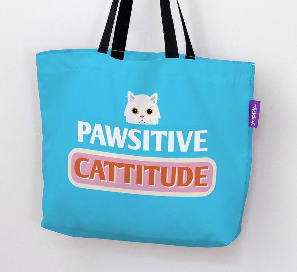 Pawsitive Cattitude: Personalized {breedCommonName} Canvas Bag