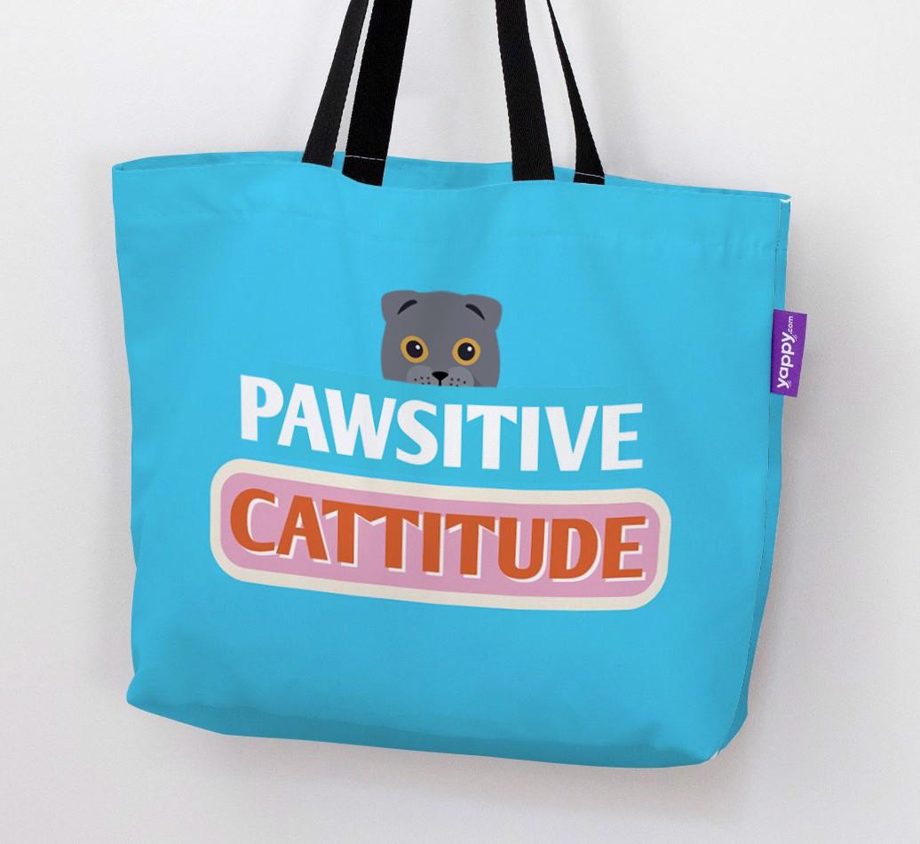 Pawsitive Cattitude: Personalized {breedCommonName} Canvas Bag