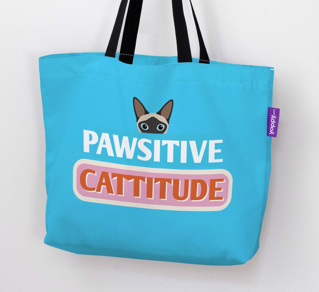Pawsitive Cattitude: Personalized {breedCommonName} Canvas Bag