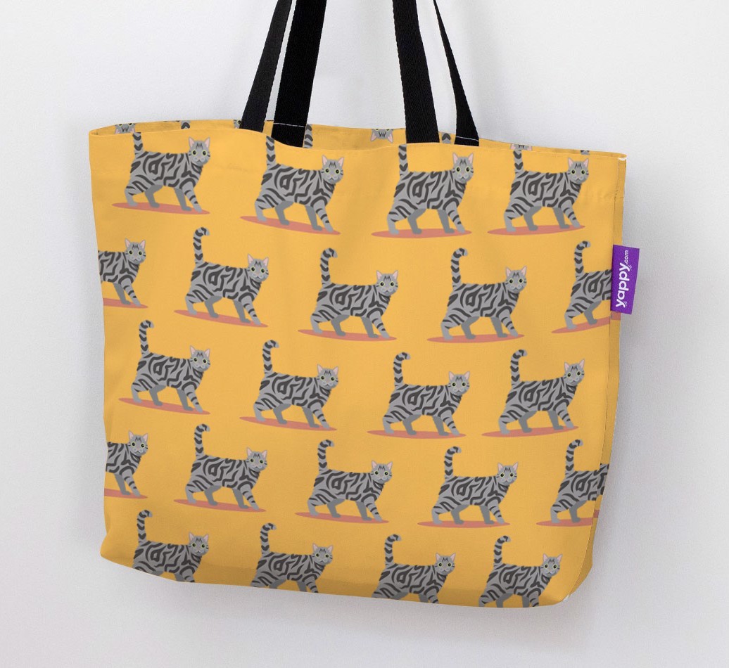 'Yappicon Profile Pattern' - Personalised {breedFullName} Canvas Bag