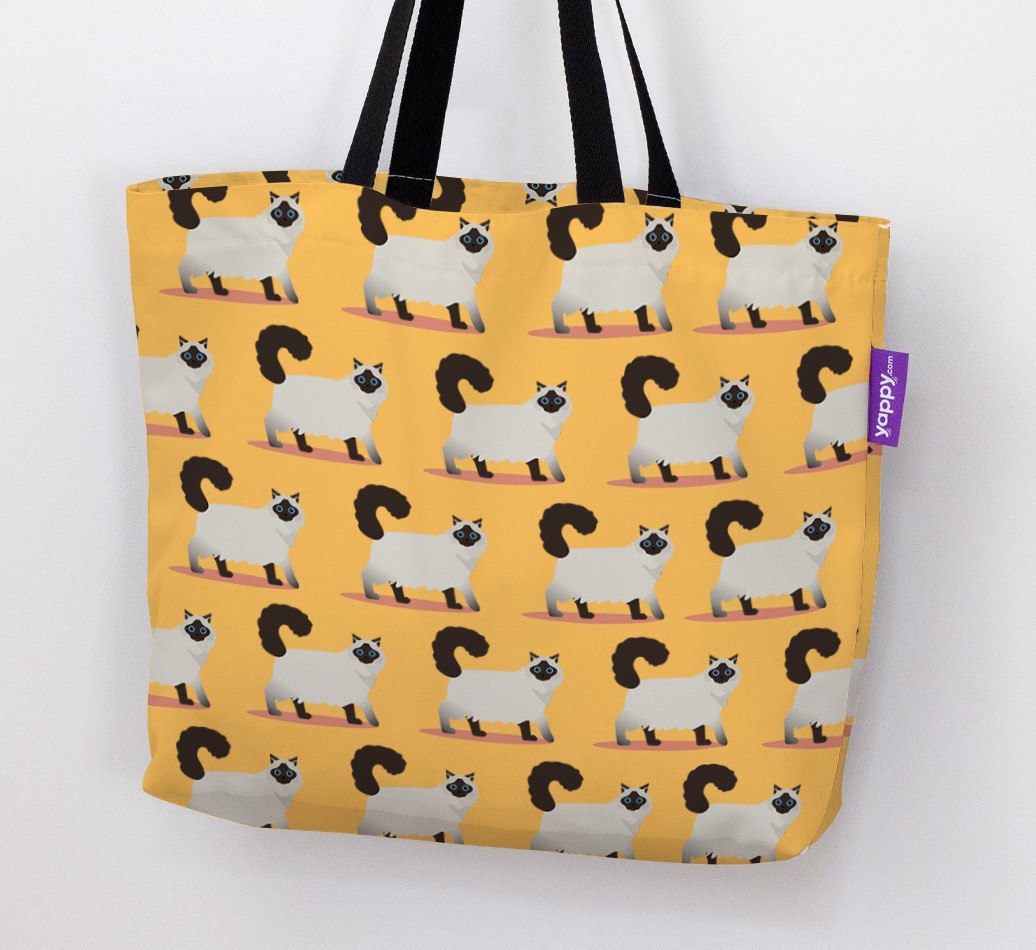 'Yappicon Profile Pattern' - Personalised {breedFullName} Canvas Bag
