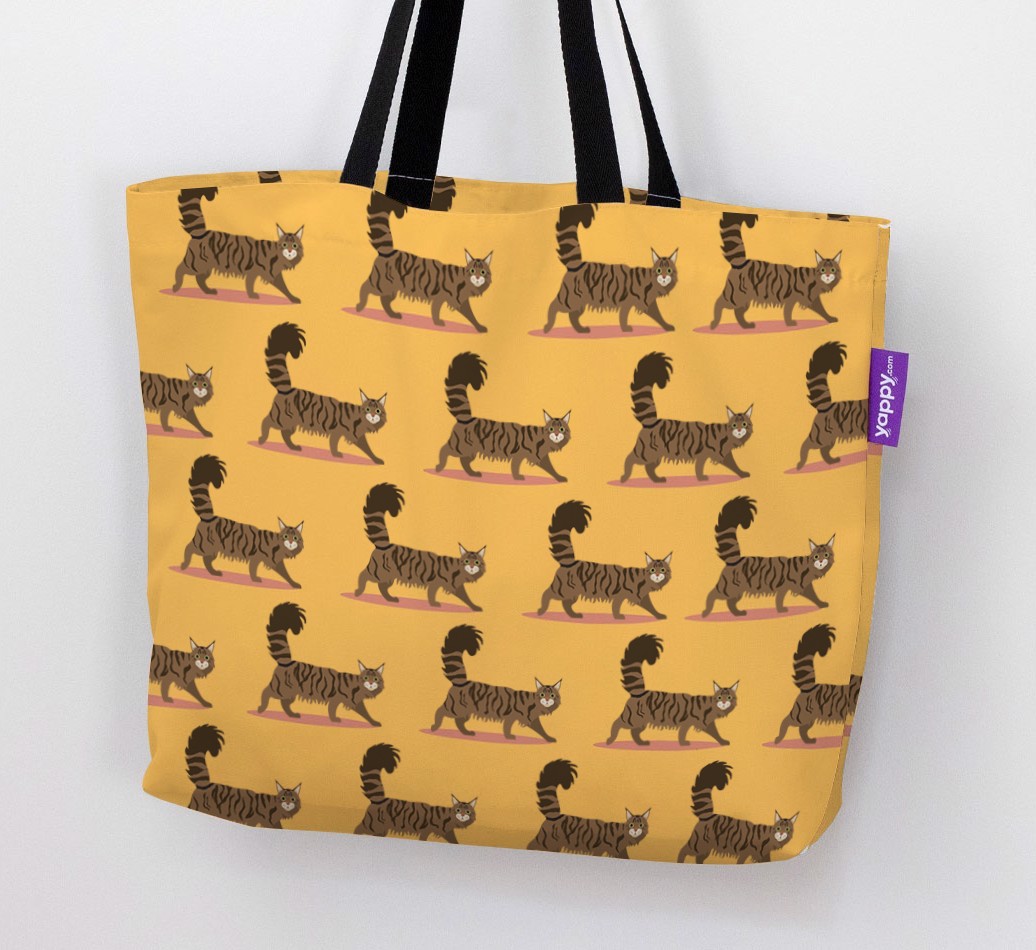 'Yappicon Profile Pattern' - Personalised {breedFullName} Canvas Bag