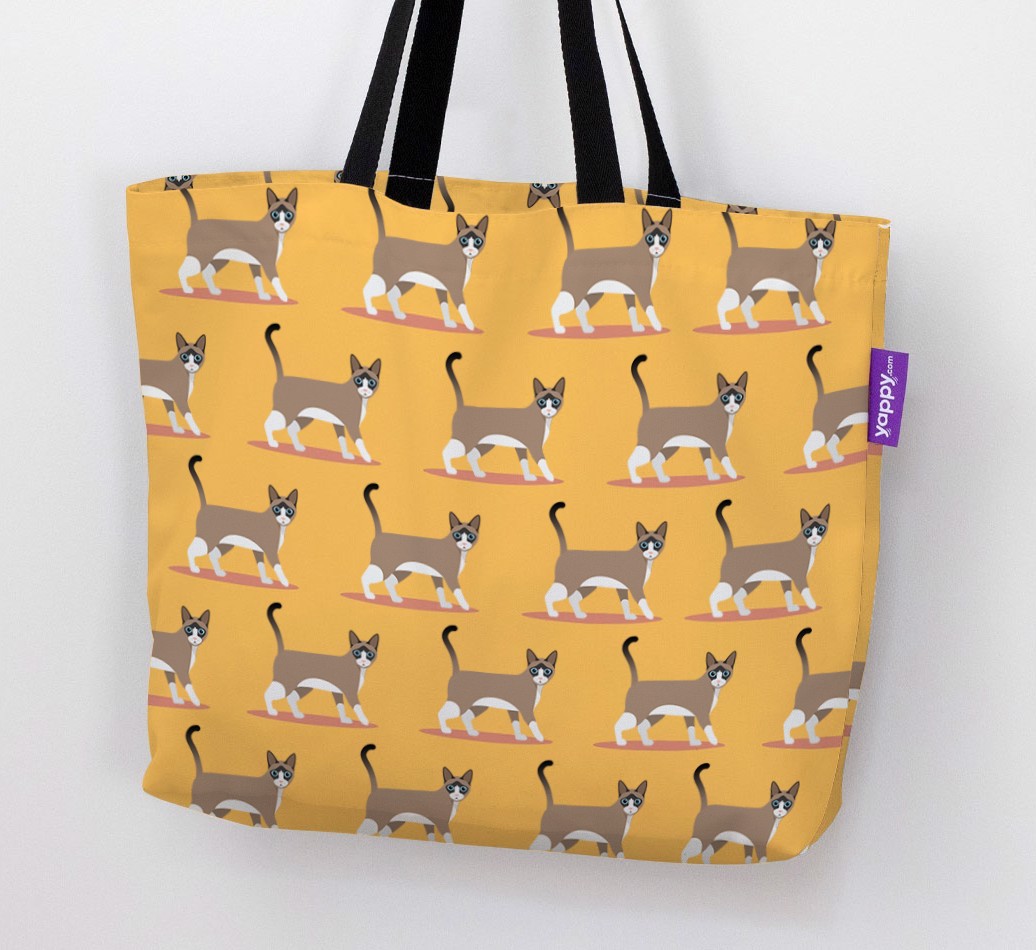 'Yappicon Profile Pattern' - Personalised {breedFullName} Canvas Bag