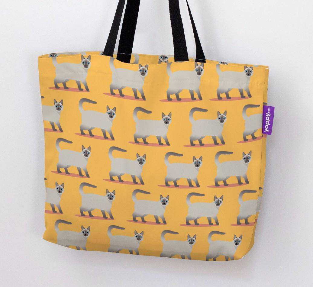'Yappicon Profile Pattern' - Personalized {breedFullName} Canvas Bag