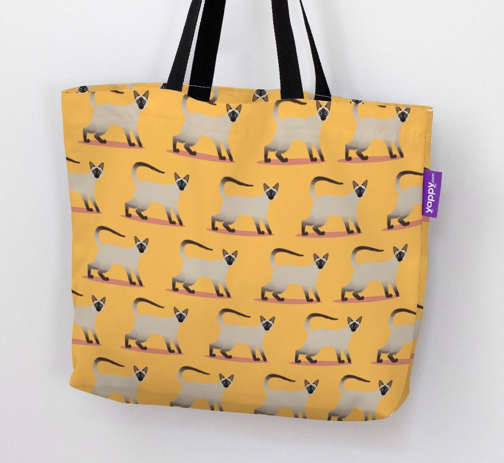 'Yappicon Profile Pattern' - Personalized {breedFullName} Canvas Bag