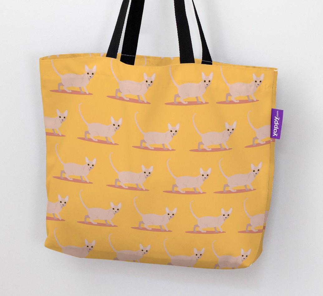 'Yappicon Profile Pattern' - Personalized {breedFullName} Canvas Bag