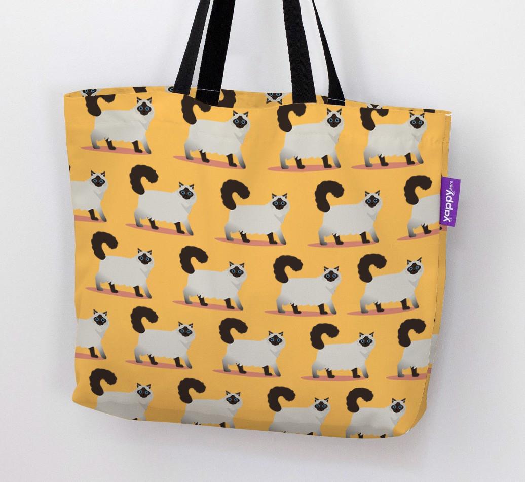 'Yappicon Profile Pattern' - Personalized {breedFullName} Canvas Bag