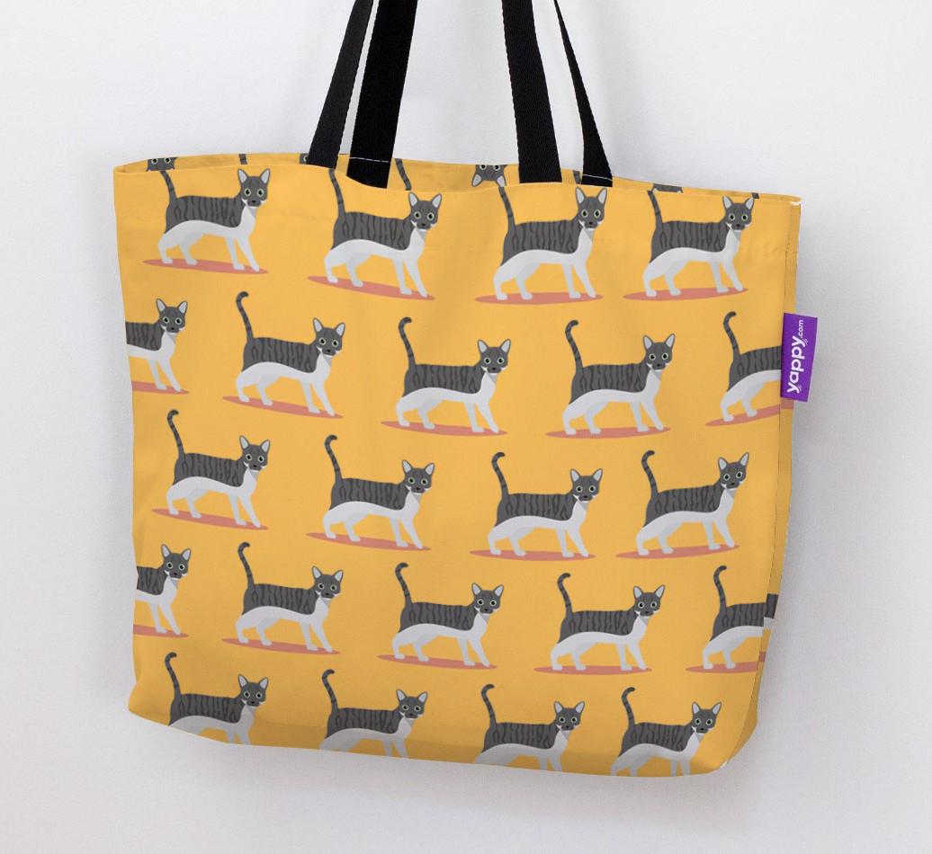 'Yappicon Profile Pattern' - Personalized {breedFullName} Canvas Bag