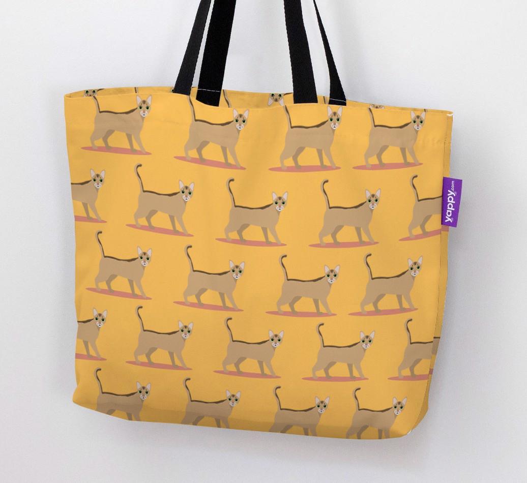 'Yappicon Profile Pattern' - Personalized {breedFullName} Canvas Bag