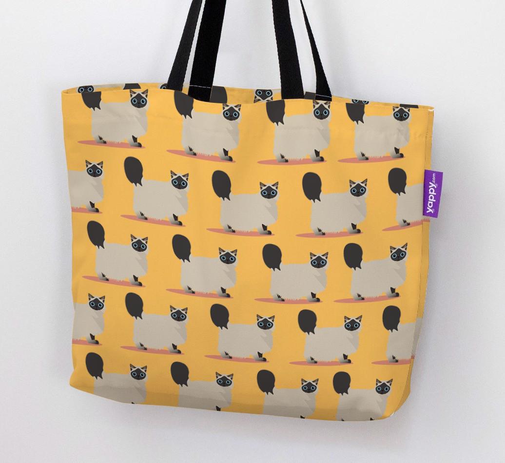 'Yappicon Profile Pattern' - Personalized {breedFullName} Canvas Bag
