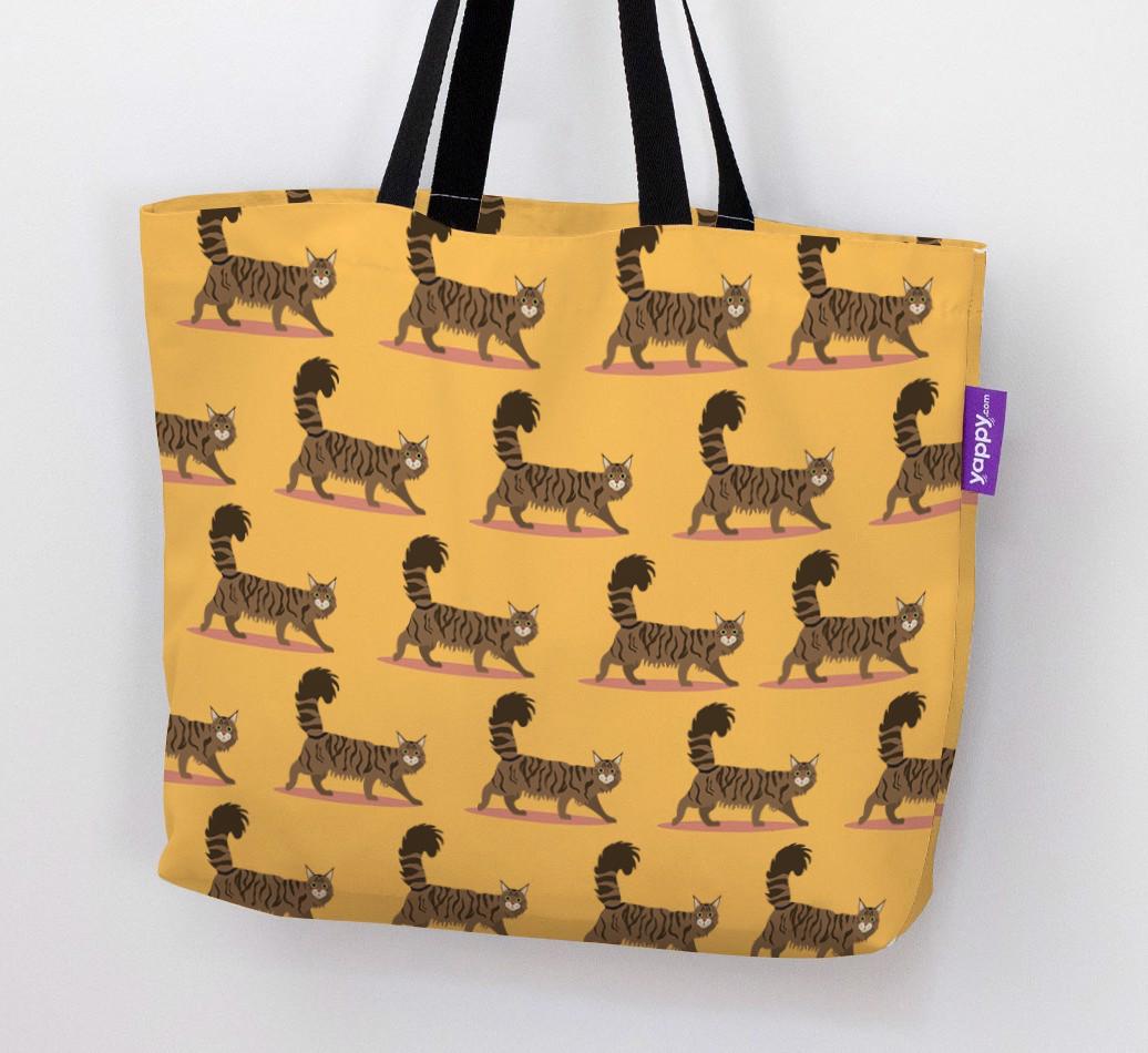 'Yappicon Profile Pattern' - Personalized {breedFullName} Canvas Bag
