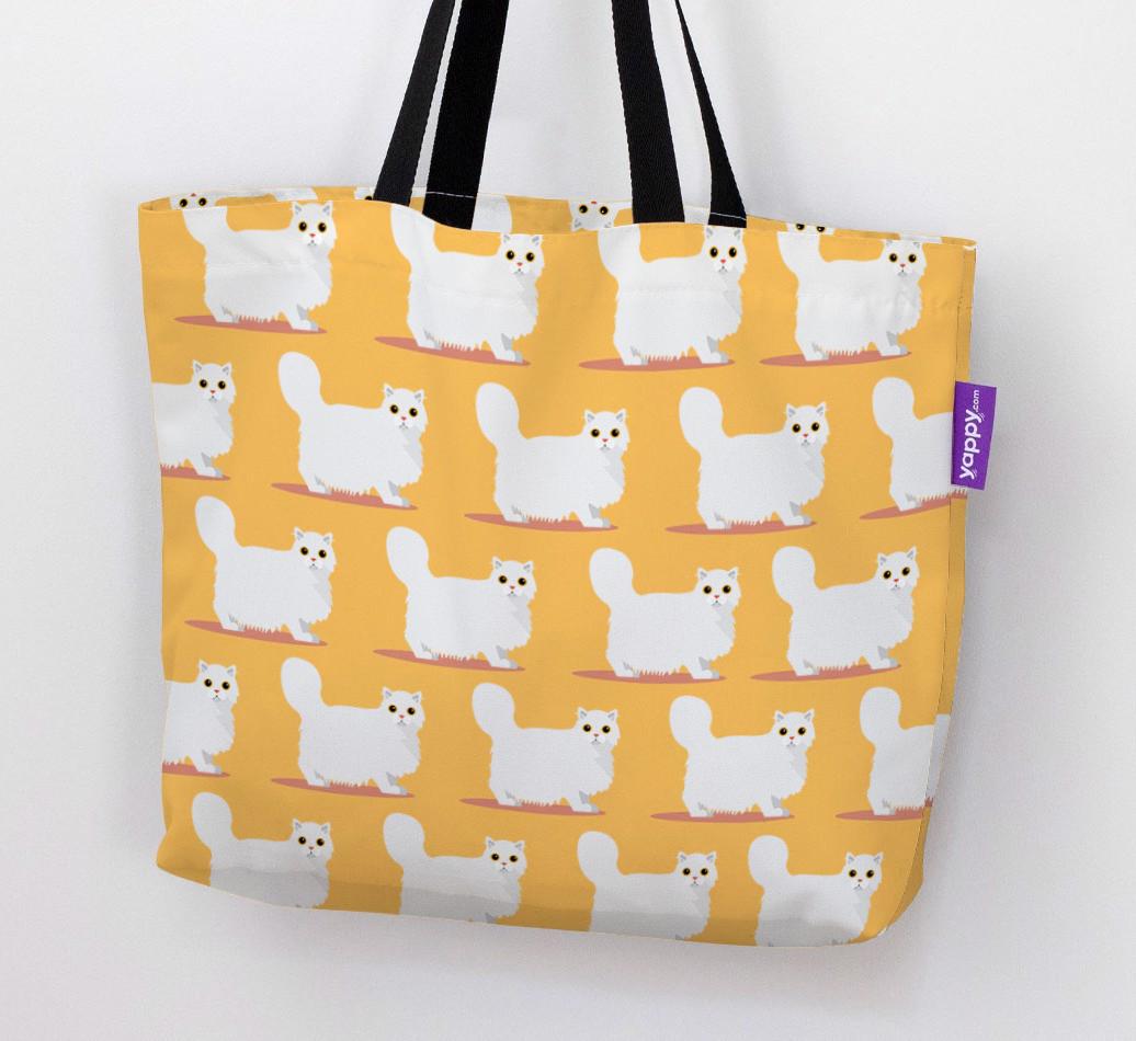 'Yappicon Profile Pattern' - Personalized {breedFullName} Canvas Bag