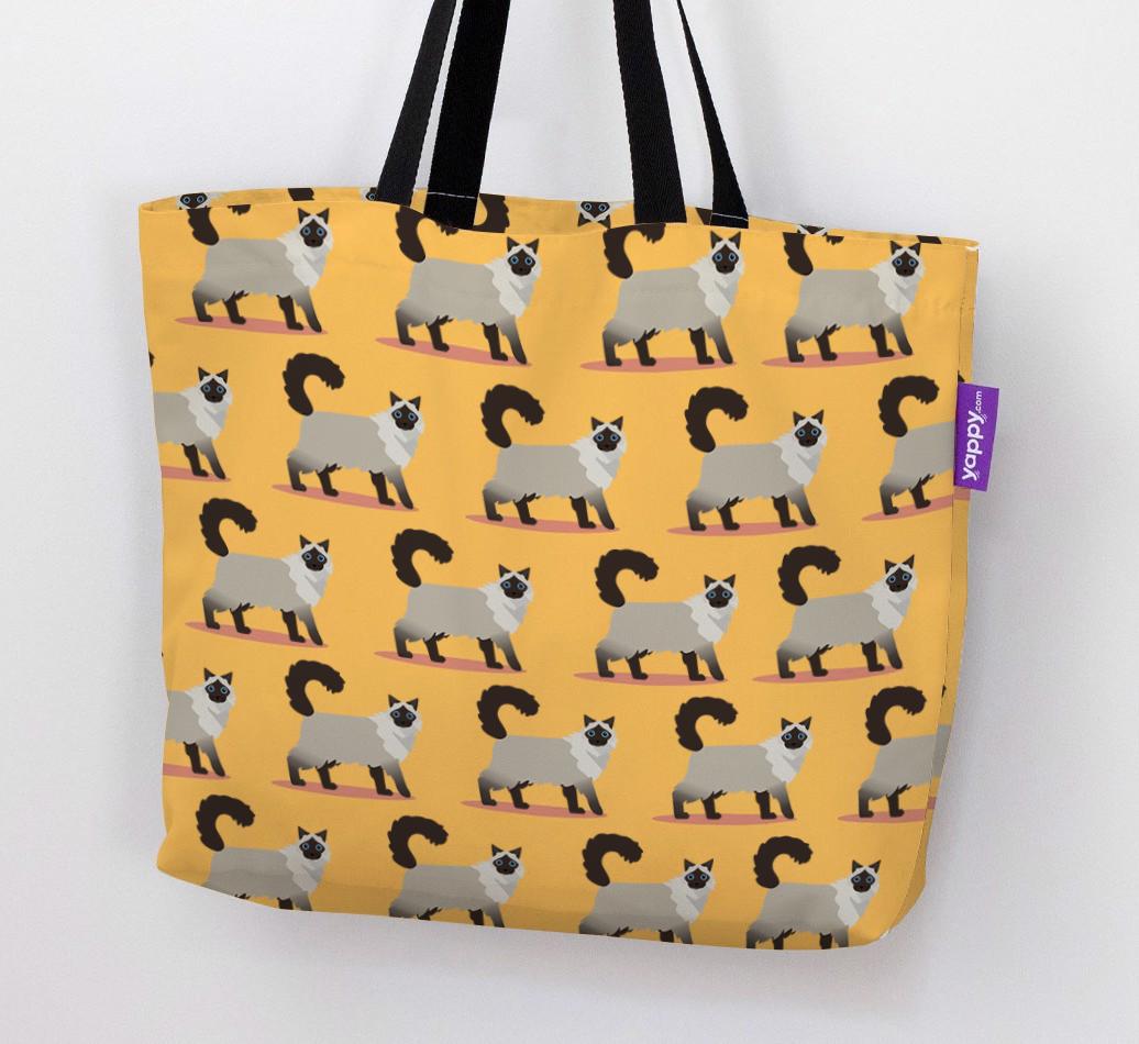 'Yappicon Profile Pattern' - Personalized {breedFullName} Canvas Bag