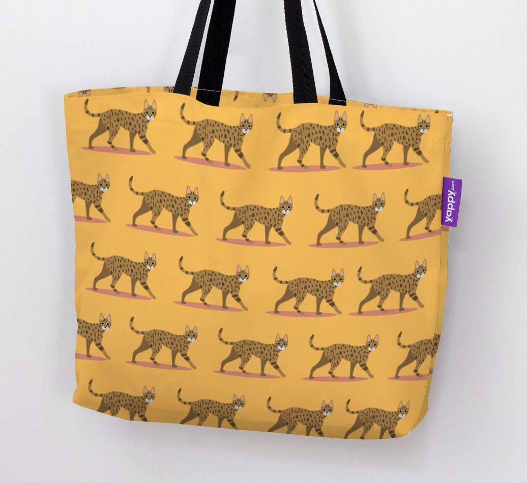 'Yappicon Profile Pattern' - Personalized {breedFullName} Canvas Bag
