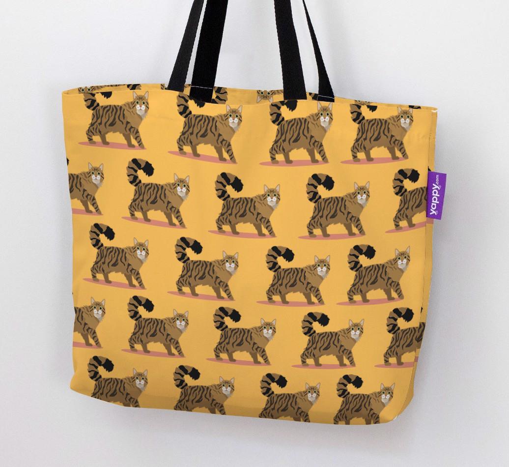 'Yappicon Profile Pattern' - Personalized {breedFullName} Canvas Bag