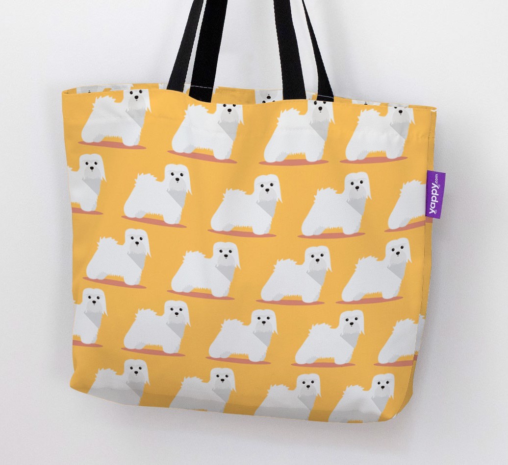 Yappicon Profile Pattern: Personalised {breedFullName} Canvas Bag