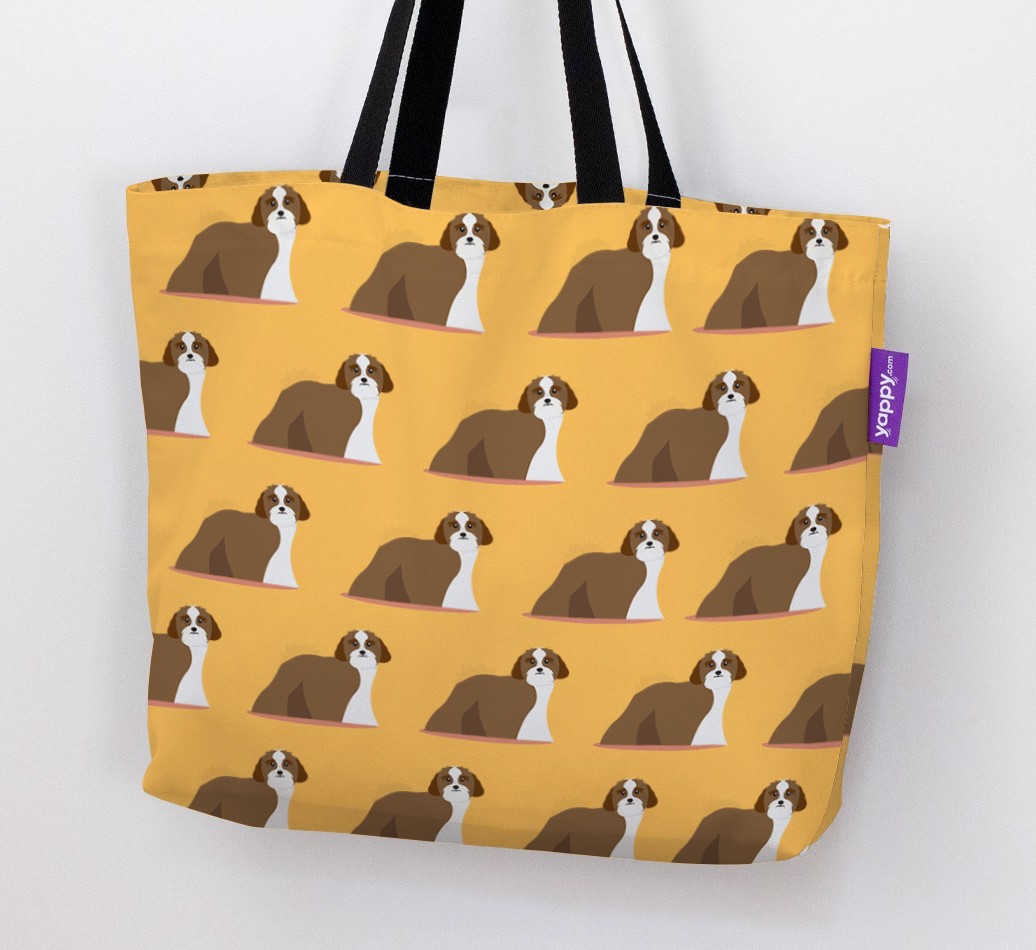 Yappicon Profile Pattern: Personalised {breedFullName} Canvas Bag