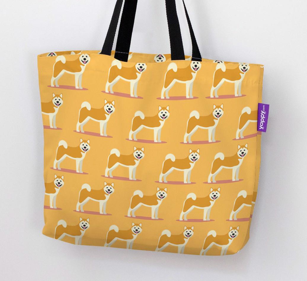 'Yappicon Profile Pattern' - Personalized {breedFullName} Canvas Bag