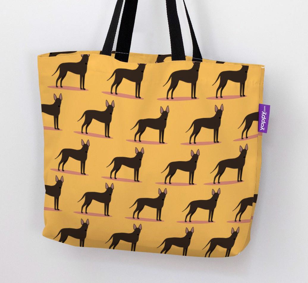 'Yappicon Profile Pattern' - Personalized {breedFullName} Canvas Bag
