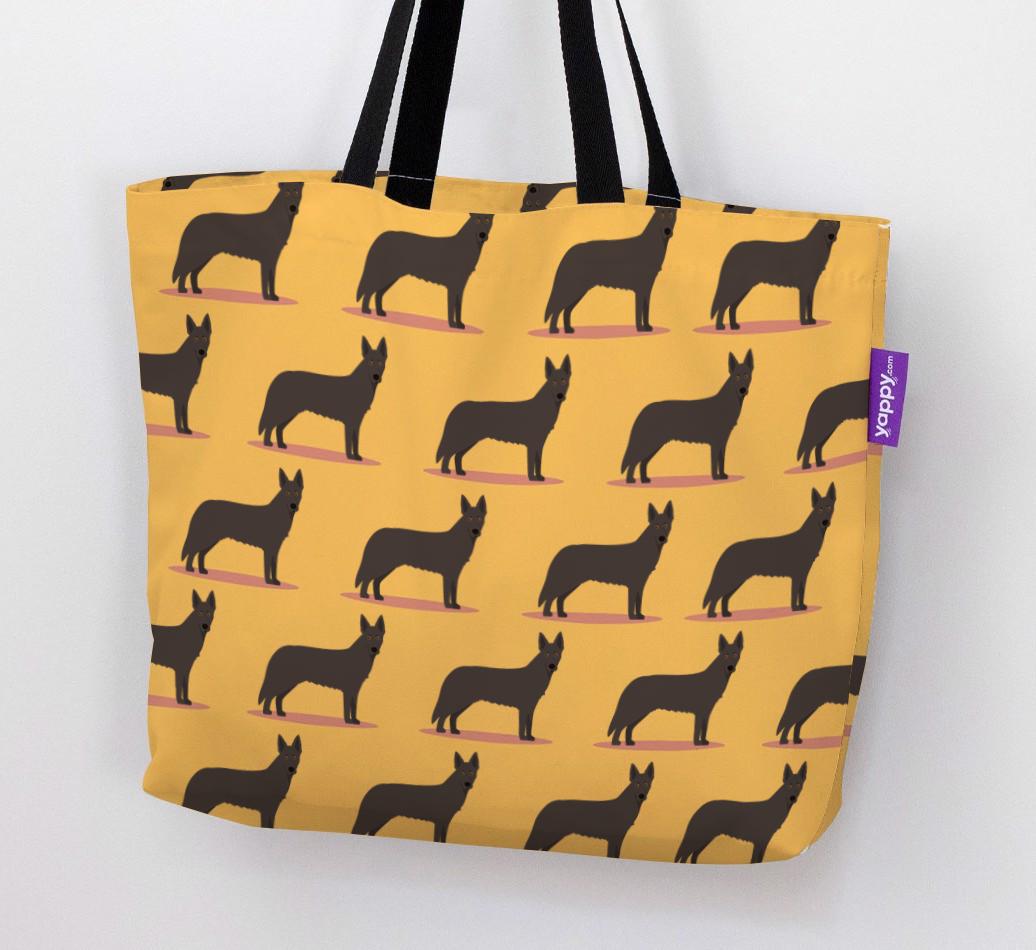 'Yappicon Profile Pattern' - Personalized {breedFullName} Canvas Bag