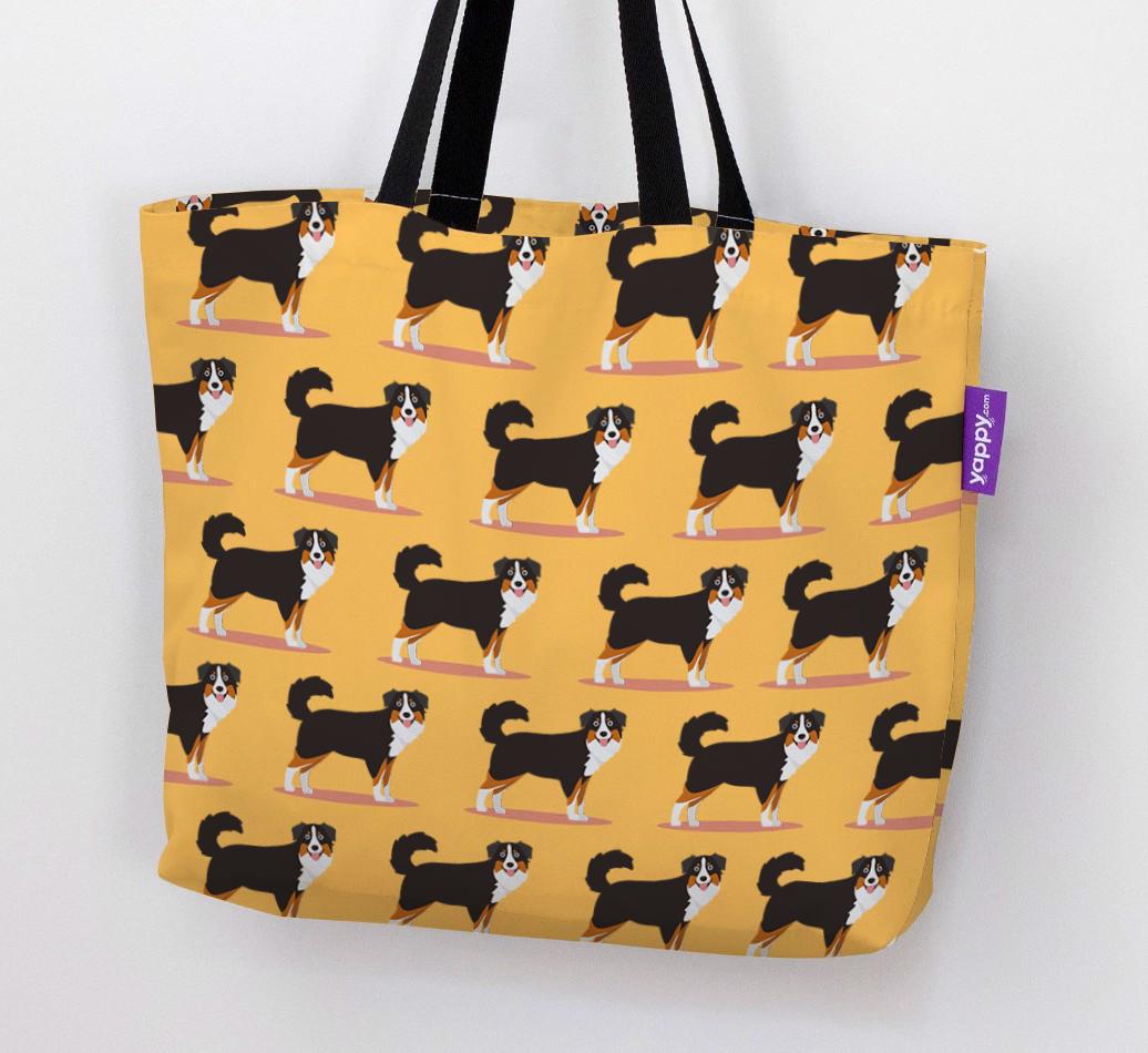 'Yappicon Profile Pattern' - Personalized {breedFullName} Canvas Bag