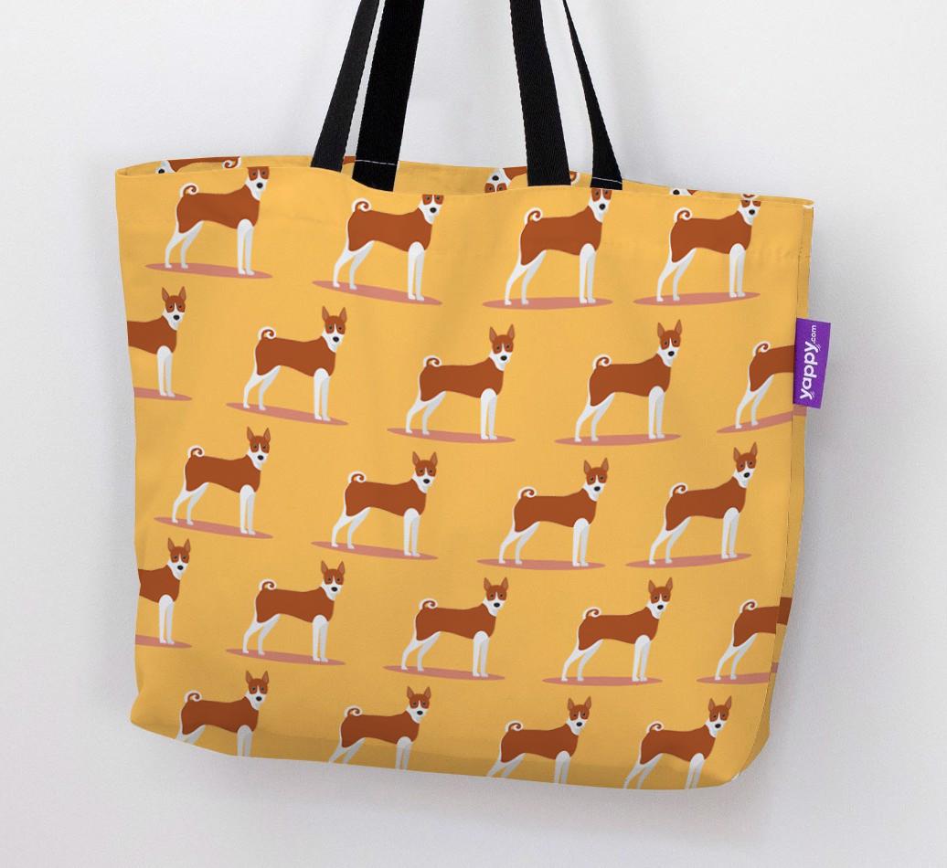 'Yappicon Profile Pattern' - Personalized {breedFullName} Canvas Bag