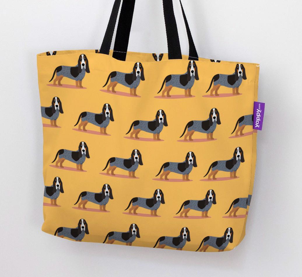 'Yappicon Profile Pattern' - Personalized {breedFullName} Canvas Bag