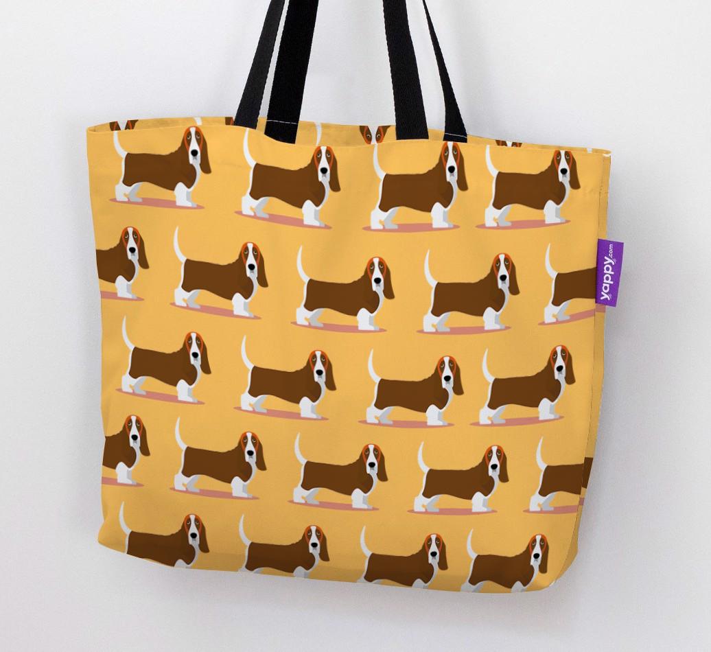 'Yappicon Profile Pattern' - Personalized {breedFullName} Canvas Bag