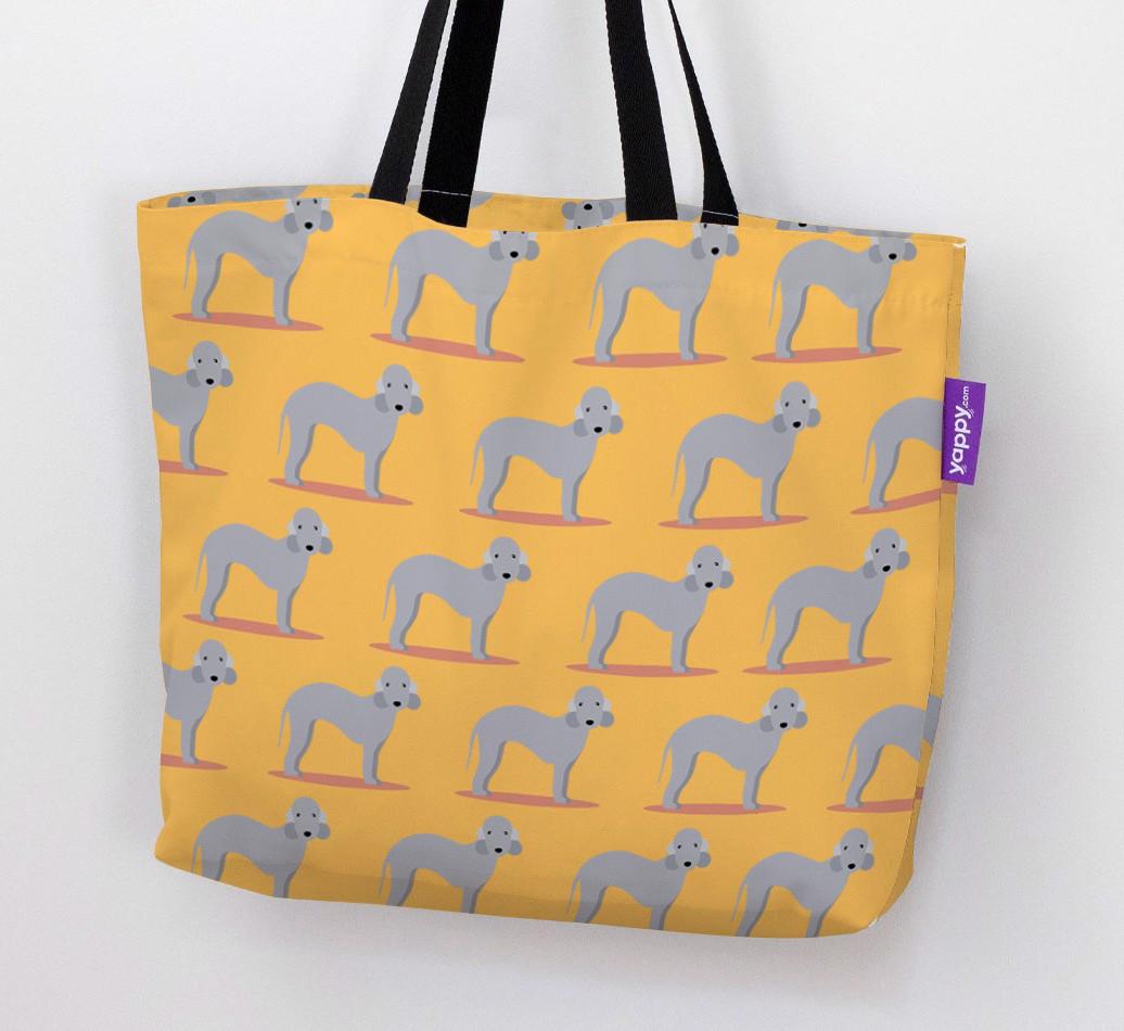 'Yappicon Profile Pattern' - Personalized {breedFullName} Canvas Bag