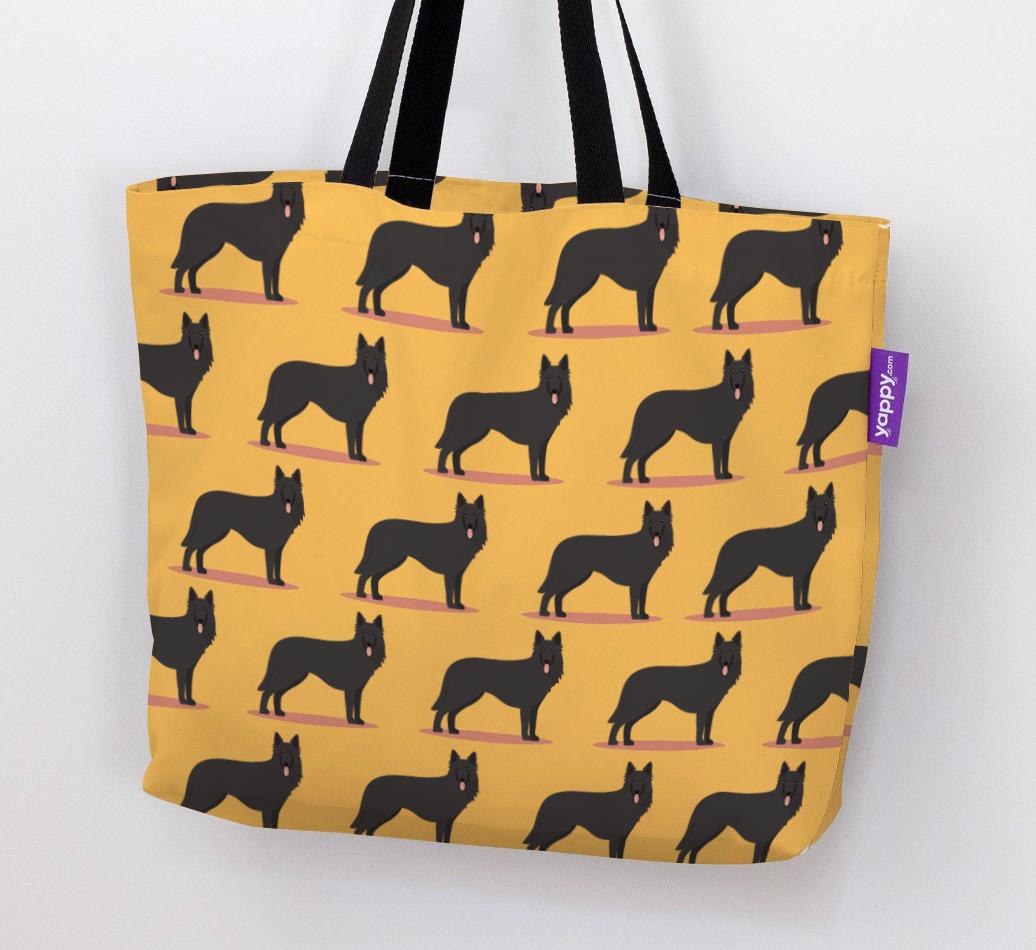 'Yappicon Profile Pattern' - Personalized {breedFullName} Canvas Bag